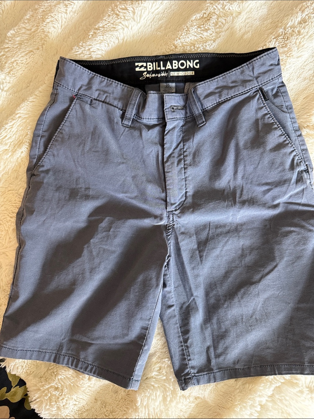 Billabong Teen’s Slate Blue Flat-Front Shorts
